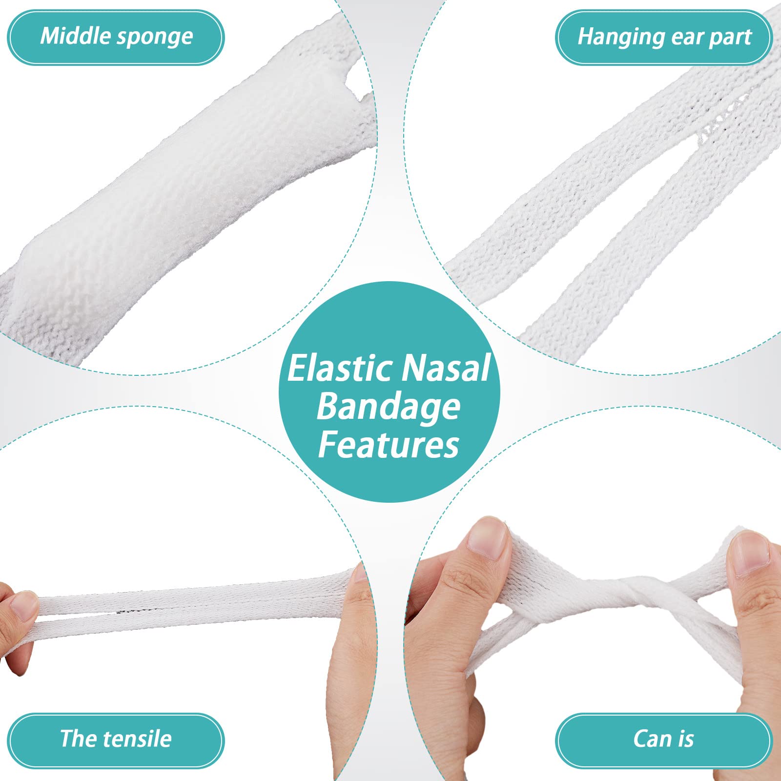 Foto 4 pulgar | Vendaje Nasal Elástico Para Rótulas Con Alta Absorción (20 Unidades) - Venta Internacional.