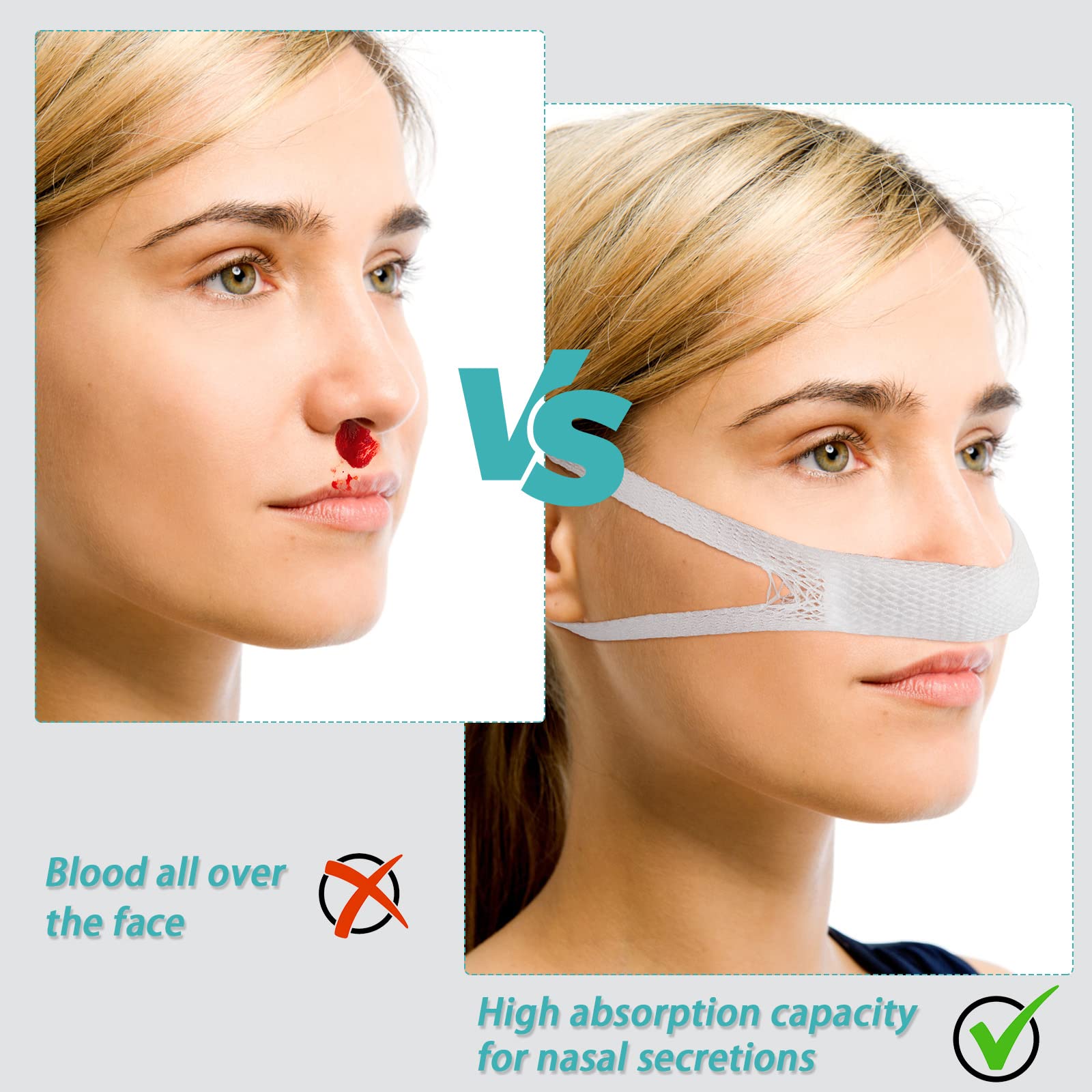 Foto 5 | Vendaje Nasal Elástico Para Rótulas Con Alta Absorción (20 Unidades) - Venta Internacional.