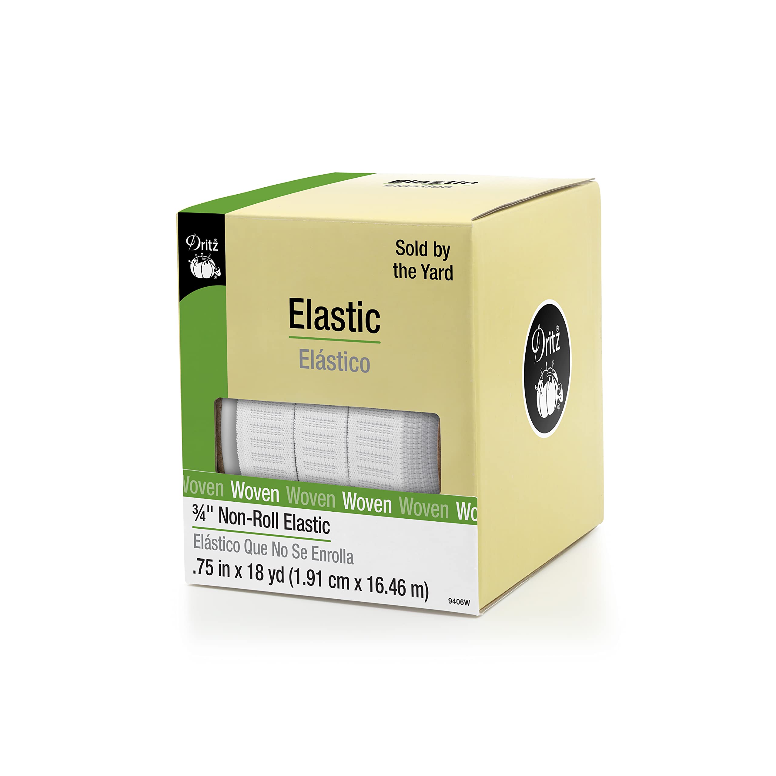 Foto 2 pulgar | Elastic Dritz 9406w Tejido Sin Enrollar, Blanco, 19 Mm X 16,5 M - Venta Internacional.