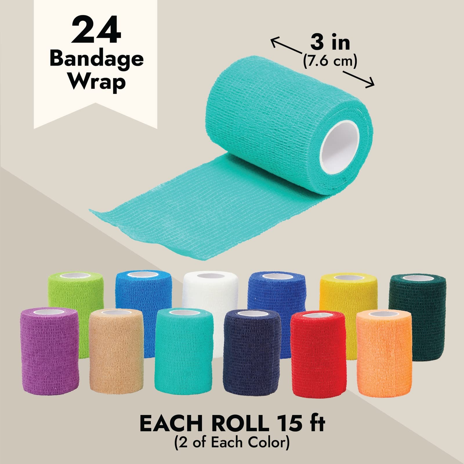 Foto 3 pulgar | Cohesive Vandage Juvale, Autoadhesivo, 7,6 Cm X 4,6 M, 24 Rollos - Venta Internacional.