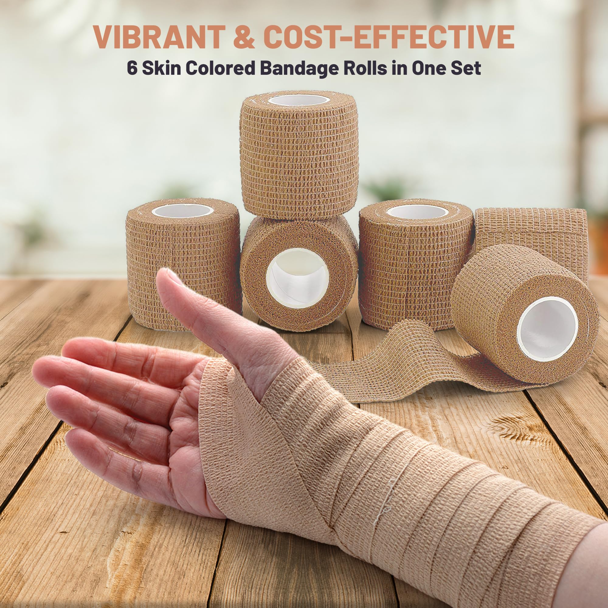 Foto 3 | Envoltura Autoadhesiva Y Cohesiva Medca De Bandages, 5 Cm X 4,5 M, Paquete De 6 - Venta Internacional.