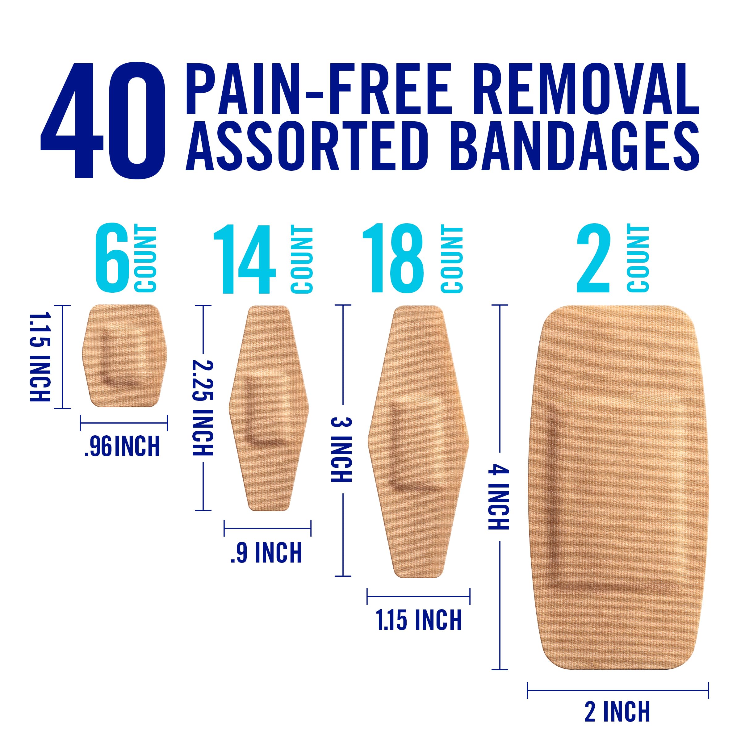 Foto 3 pulgar | Bandages Nexcare Duo, Tela Flexible, Surtida, 40 Unidades - Venta Internacional.