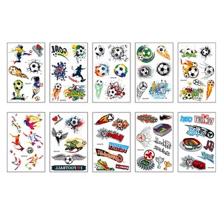 Foto 1 | Adhesivo De Tatuaje Huoguo Impermeable Para Fanáticos Del Sudor Fútbol X10 - Venta Internacional.