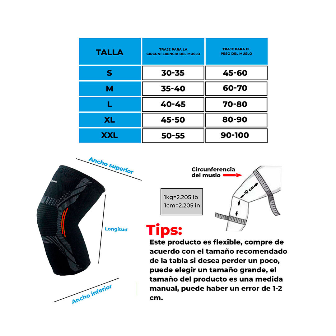 Foto 3 | 1 Par De Rodilleras Maxfit De Compresión Modelo Hx909 color Negro