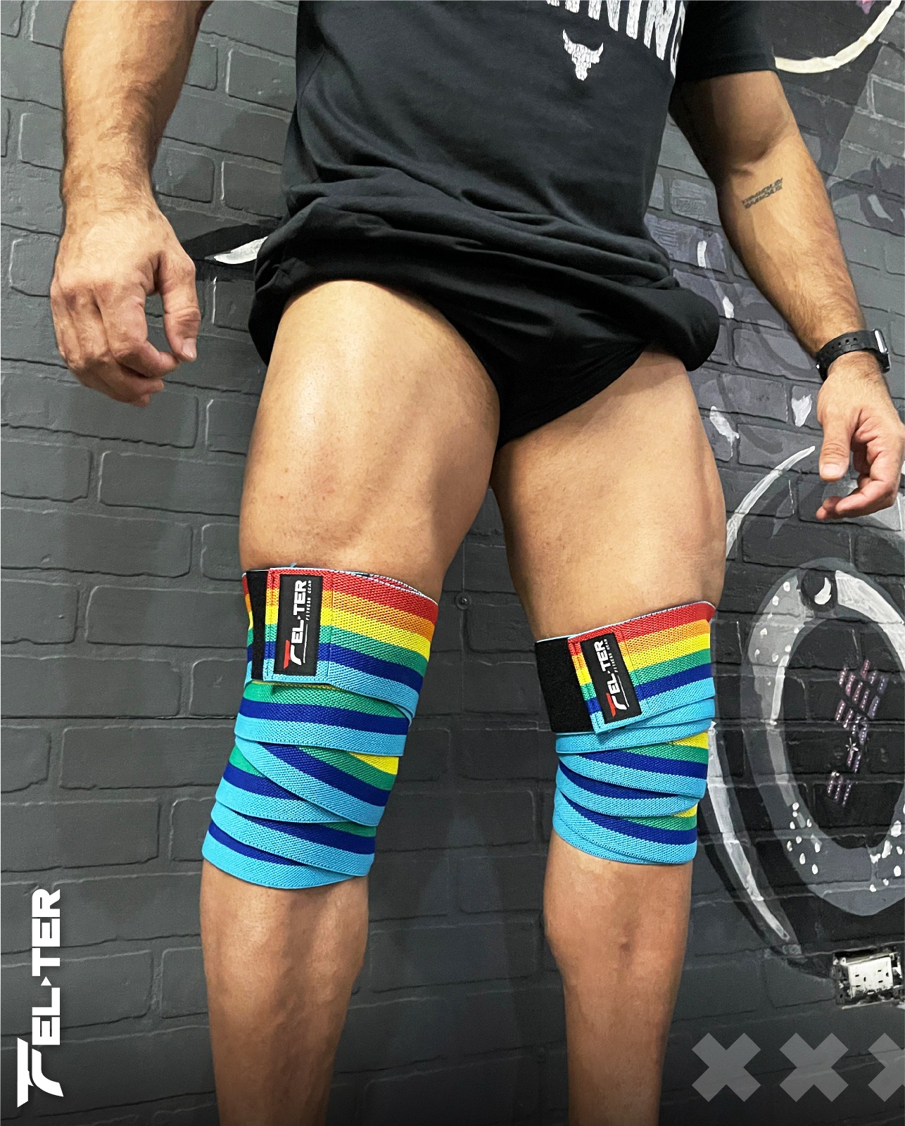 Foto 3 pulgar | Vendas para Rodillas Felter Fitness Multicolor - Gym - Crossfit - Entrenamiento