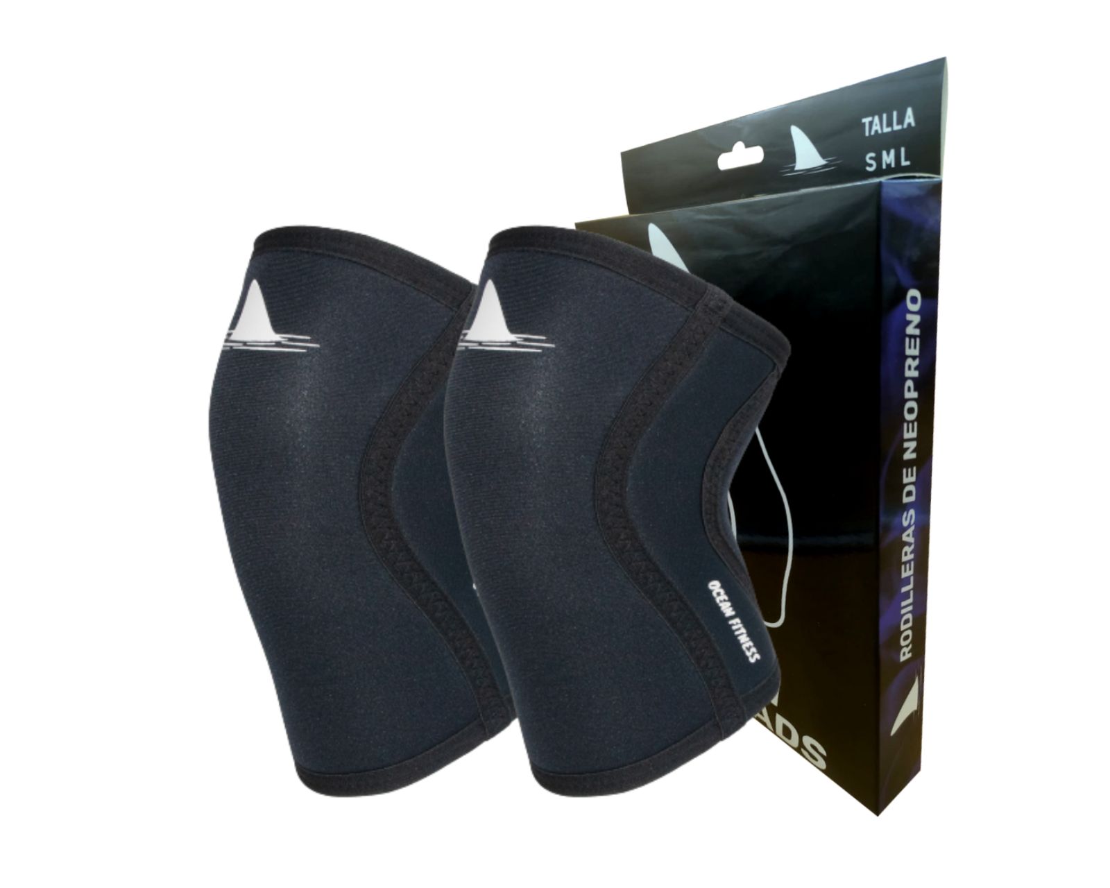 Foto 2 pulgar | Rodilleras Neopreno Deportivas Ocean Fitness color negro 7mm