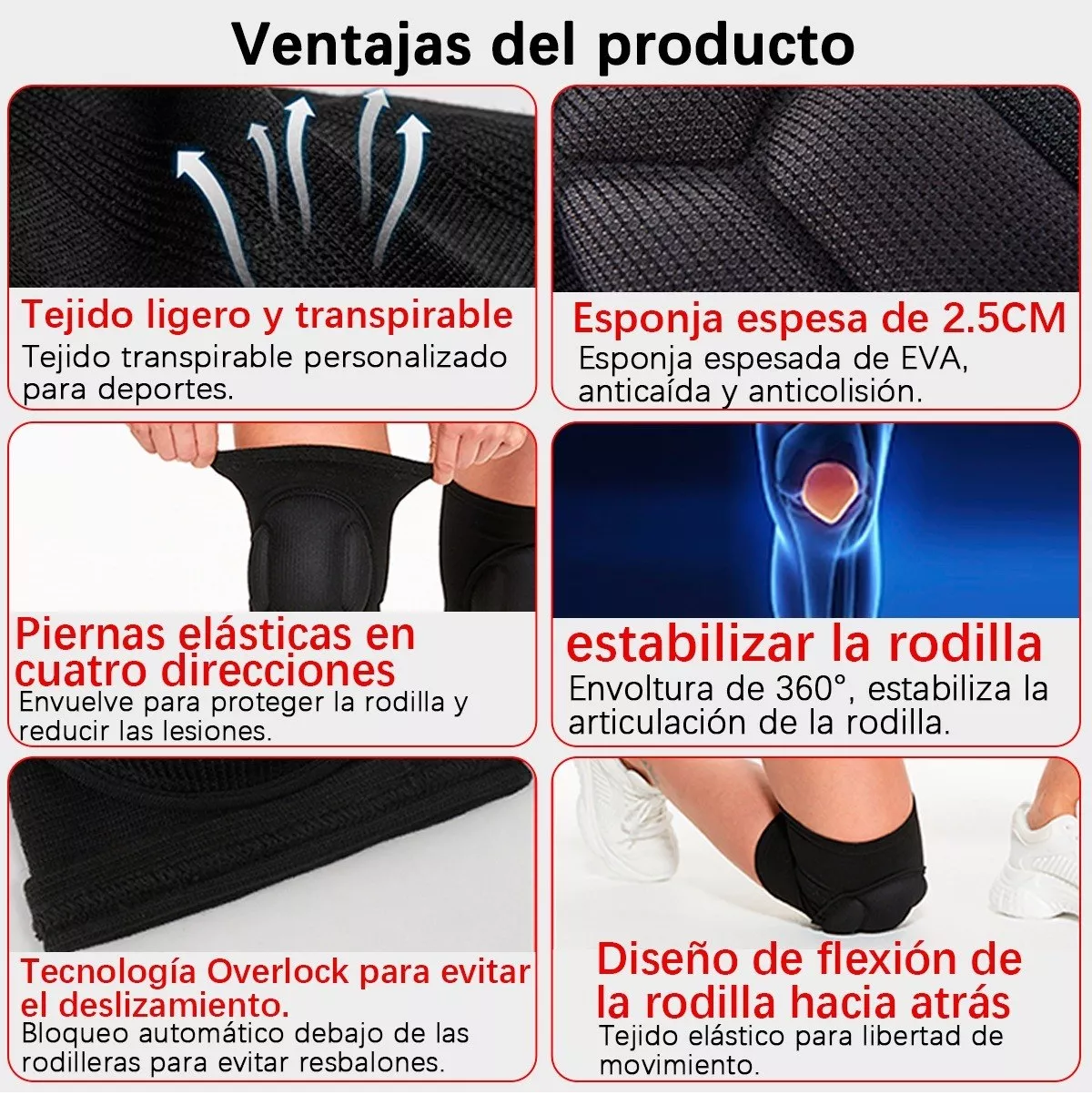 Foto 3 | Rodilleras Eo Safe Imports Esi-7346 color Negro