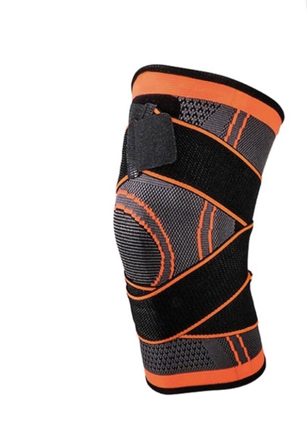 1 Par Rodilleras Elásticas Deportivas Compresion Para Gym S Naranja