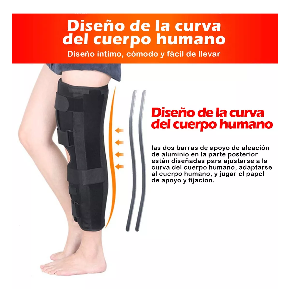 Foto 3 pulgar | Férula Inmovilizadora se Rodilla Protector de Ligamentos Eo Safe Imports Color Negro