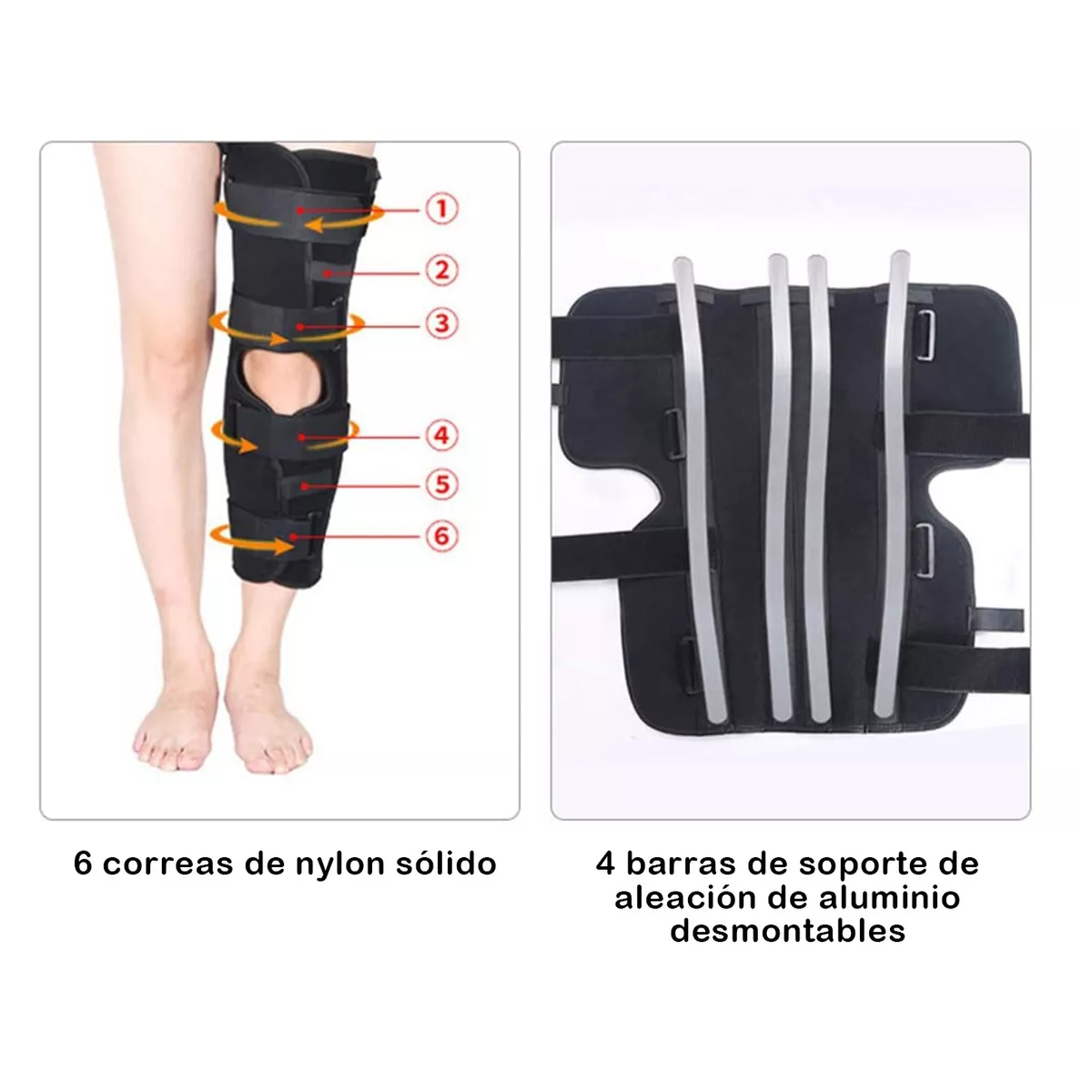Foto 4 pulgar | Férula Inmovilizadora se Rodilla Protector de Ligamentos Eo Safe Imports Color Negro