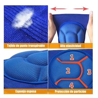 Foto 2 | Rodilleras Deportivas Para Vóleibol, Baloncesto O Baile G Esi-11919 Azul