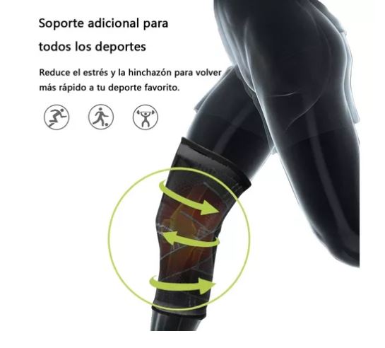 Foto 4 pulgar | Rodilleras Elásticas Deportivas Compresion Para Gym (2pcs) Verde T- Xl