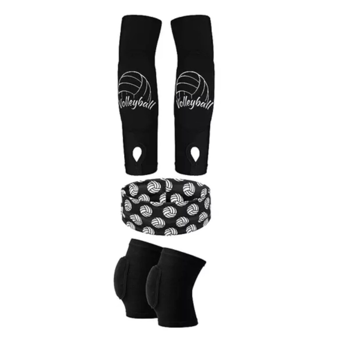 Accesorios De Voleibol, 4 Uds. Talla Mediana Eo Safe Imports Esi-13710 Negro $679