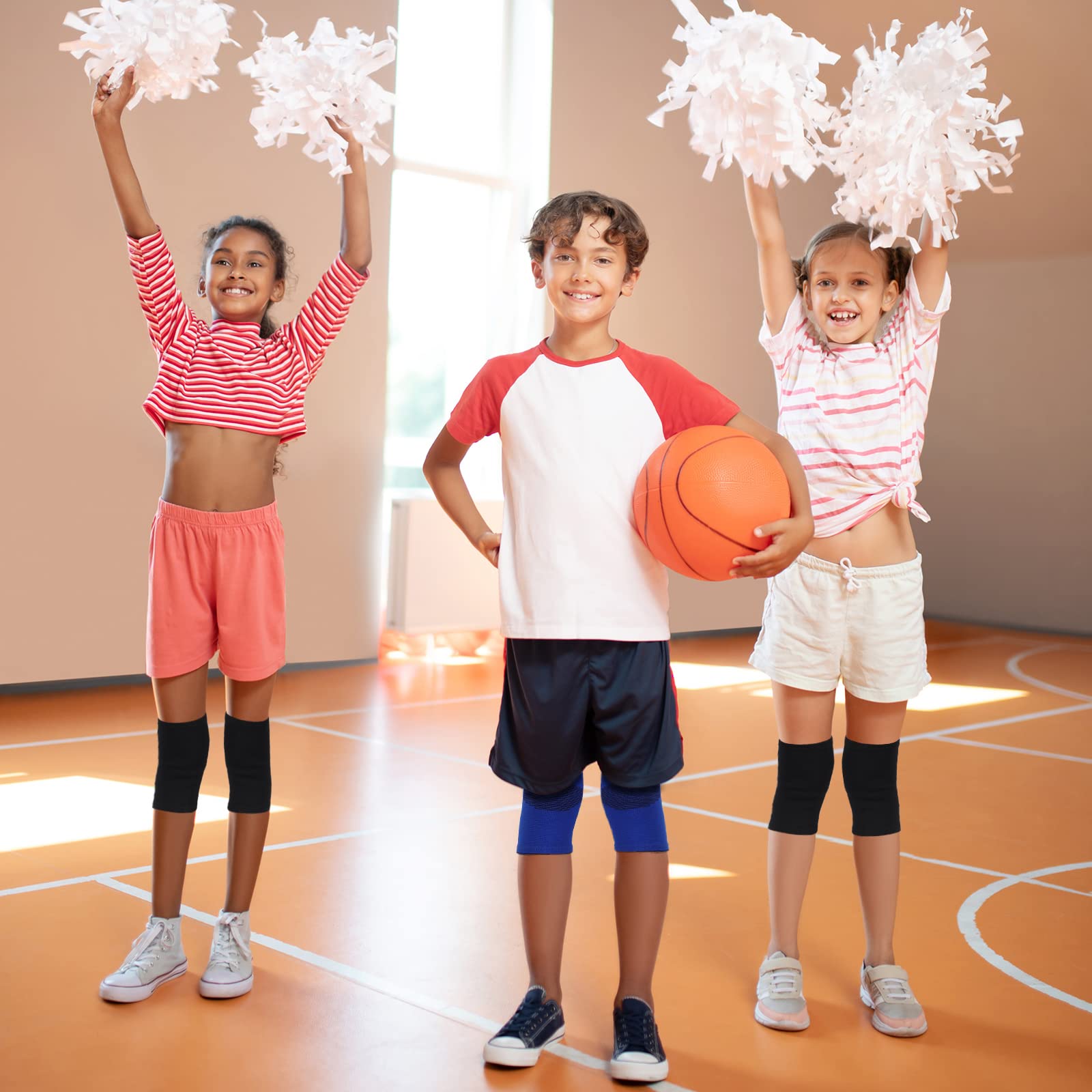 Foto 8 pulgar | Soporte De Compresión Skylety Para Niños Con Mangas De Rodilla Para Deportes, 2 Pares - Venta Internacional.