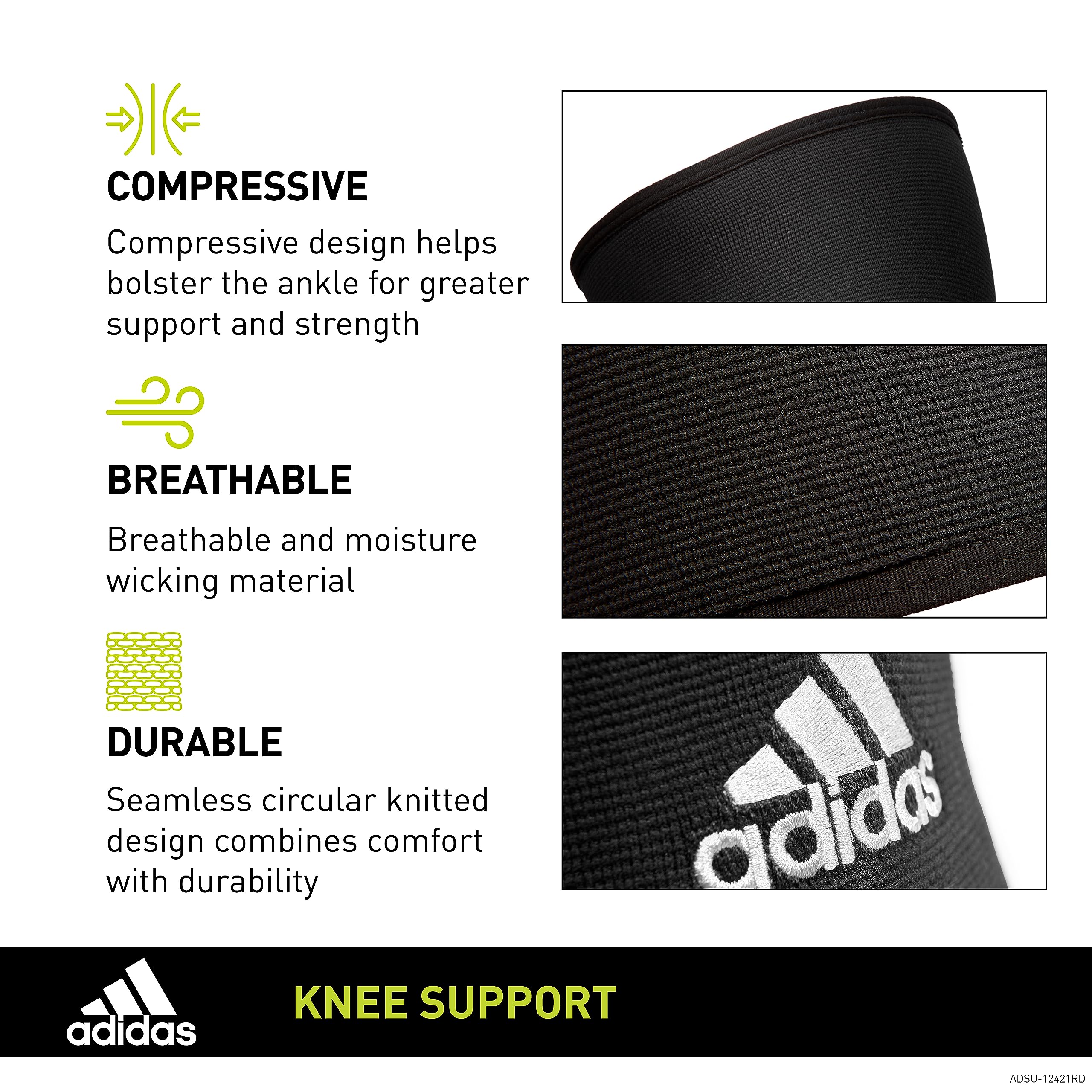 Foto 3 pulgar | Funda De Apoyo Para La Rodilla Adidas Para Soporte, Entrenamiento, Talla Xl - Venta Internacional.