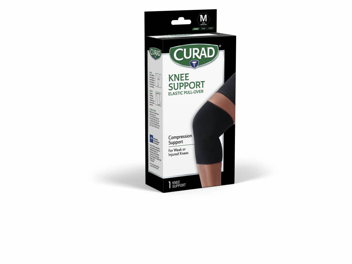 Foto 6 pulgar | Soporte De Rodilla Medline Curad Elastic Compression Black M - Venta Internacional.