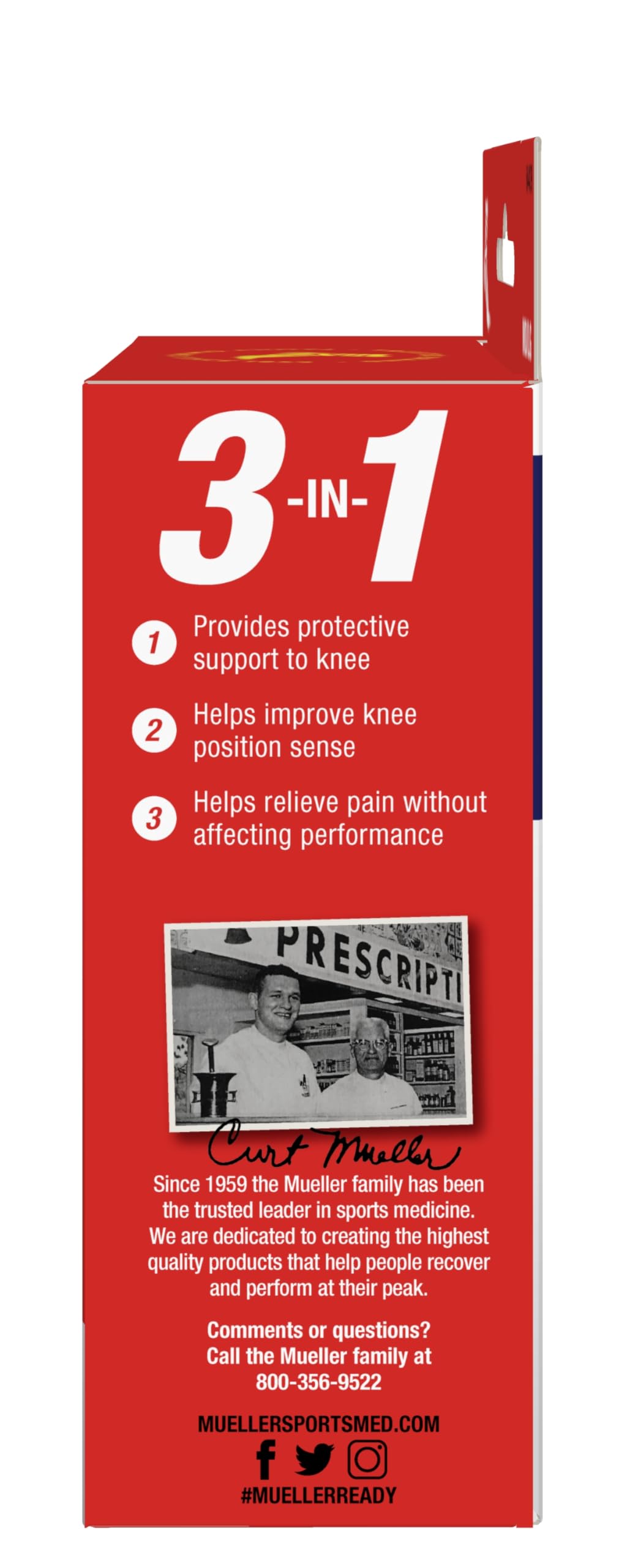Foto 7 | Soporte De Rodilla Mueller Sports Medicine Fir, Elástico En 4 Direcciones - Venta Internacional.