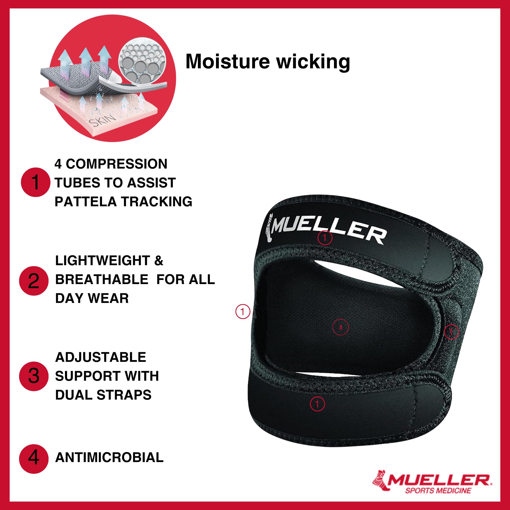 Foto 5 pulgar | Soporte De Rodilla Mueller Sports Medicine Ajustable Max Black - Venta Internacional.