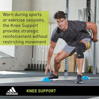 Foto 3 | Funda De Apoyo Para La Rodilla Adidas Para Mayor Sujeción, Talla Media De Entrenamiento - Venta Internacional.
