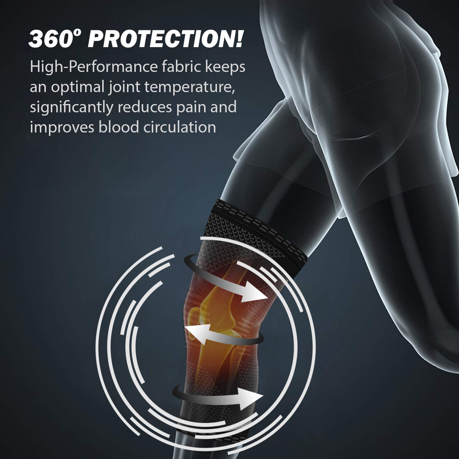 Foto 8 pulgar | Manguito De Compresión Powerlix Para El Dolor De Rodilla (par) - Venta Internacional.