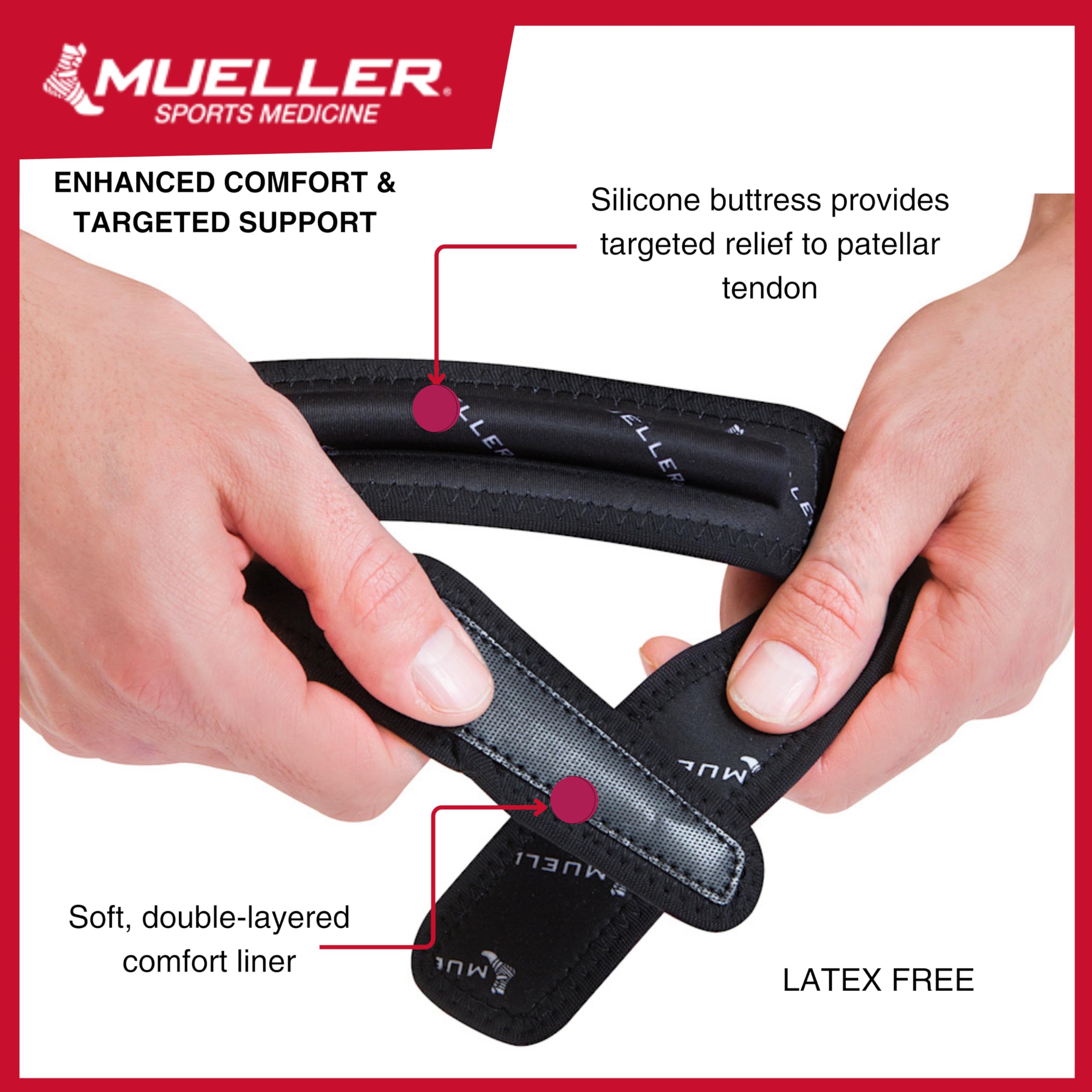 Foto 4 pulgar | Soporte De Rodilla Mueller Sports Medicine Jumper Knee Negro - Venta Internacional.