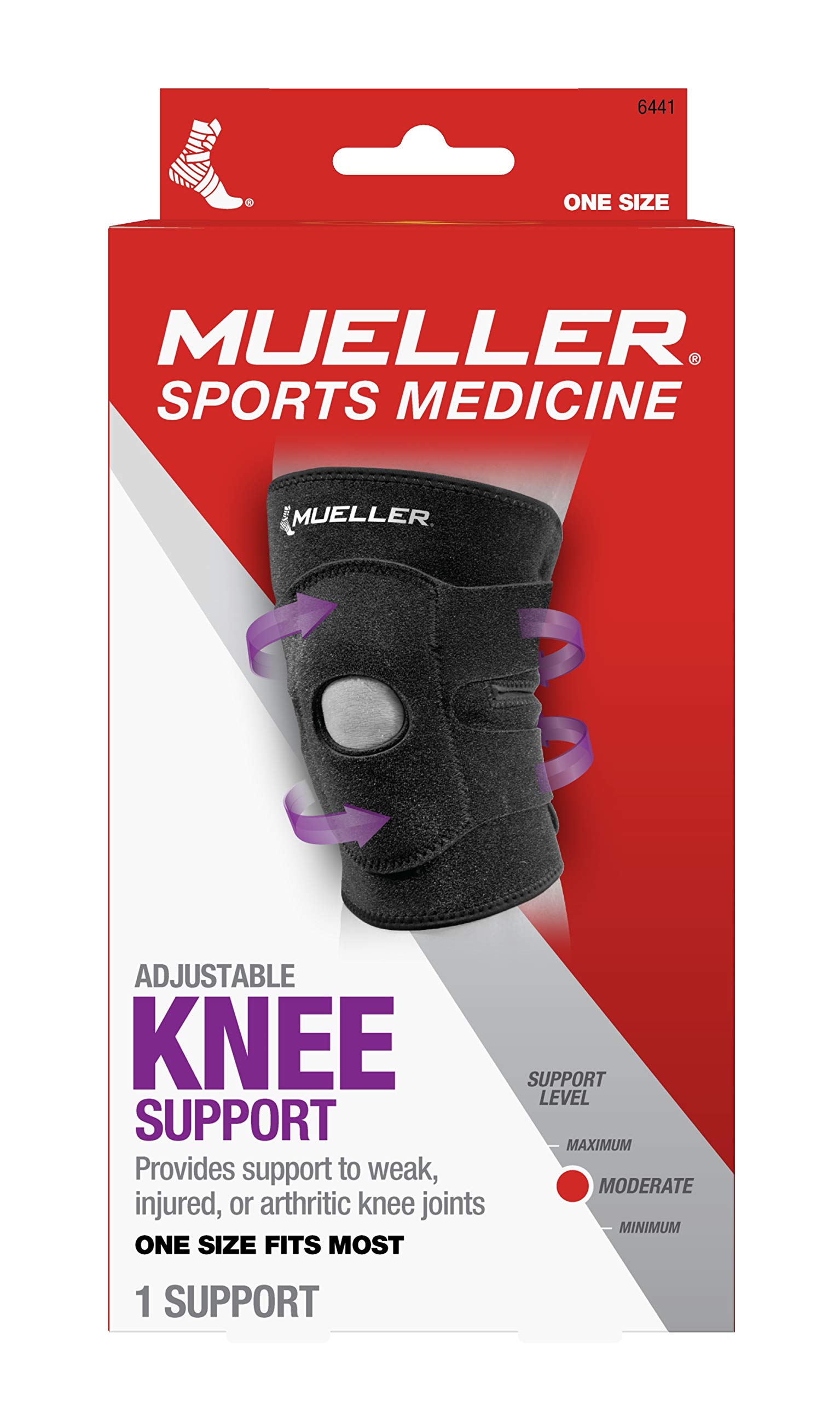 Foto 6 pulgar | Rodillera Mueller Sports Medicine, Ajustable En 4 Direcciones, Negra - Venta Internacional.