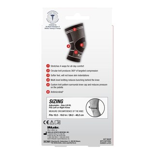 Foto 4 | Soporte De Rodilla Mueller Sports Medicine Elástico En 4 Direcciones Negro L/xl - Venta Internacional.