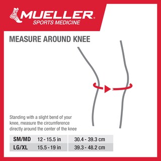Foto 5 | Soporte De Rodilla Mueller Sports Medicine Elástico En 4 Direcciones Negro L/xl - Venta Internacional.
