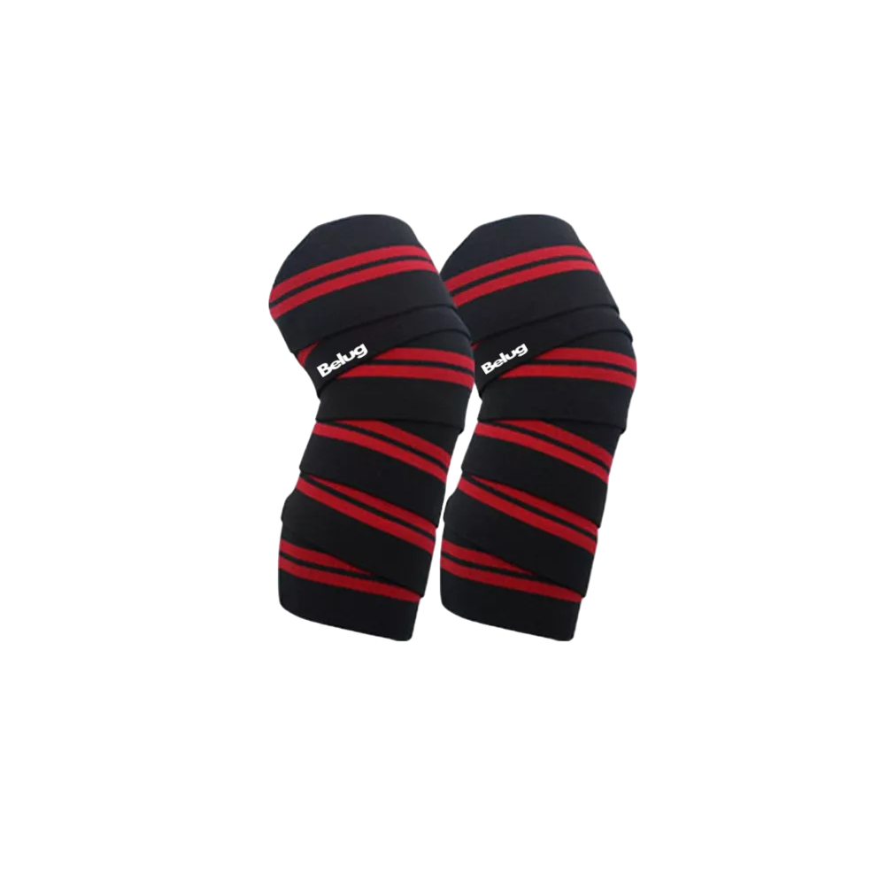 Foto 1 | Rodillera Elástica Vendas 1 Par Bandas Deportiva Rodilla Gym Belug Rojo/negro