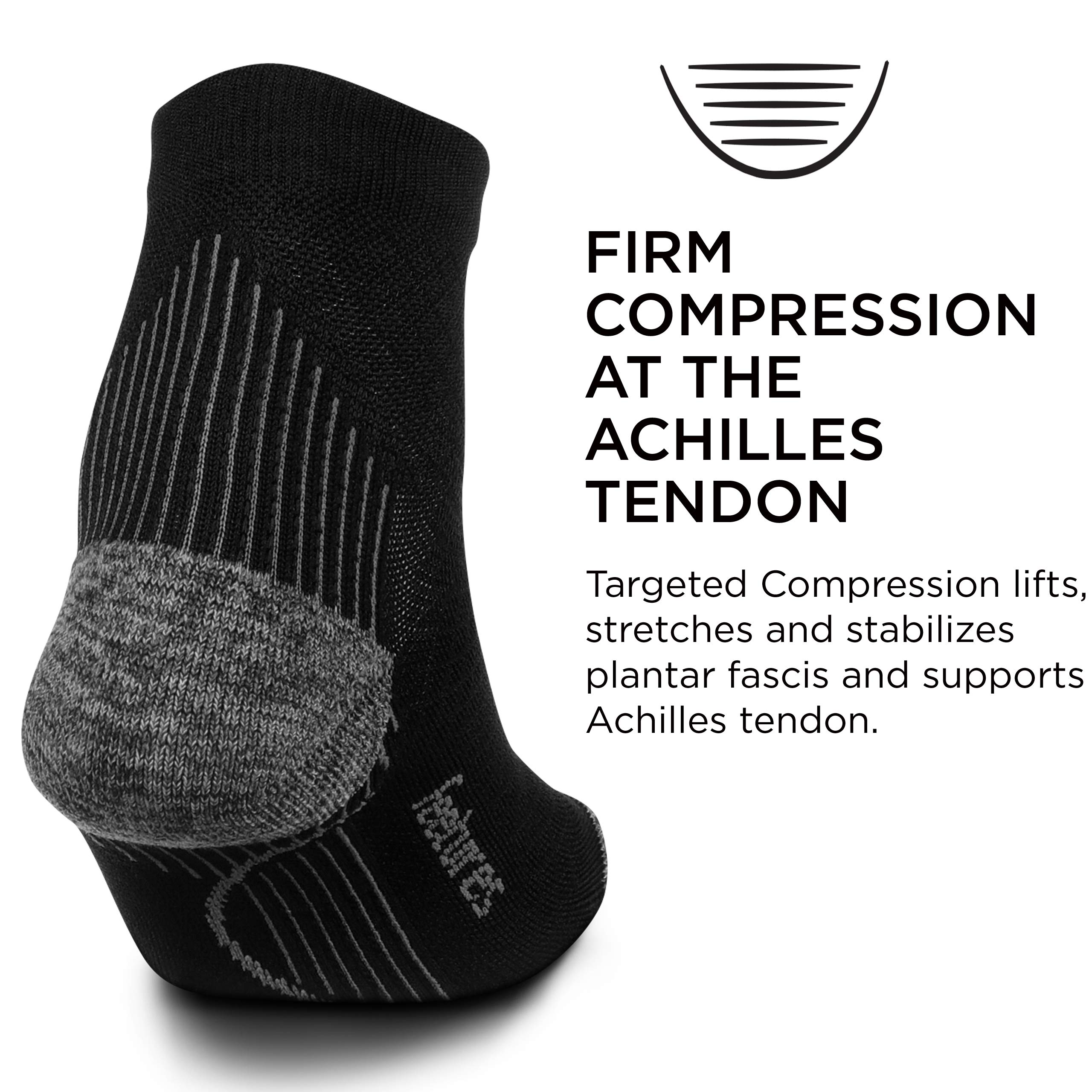 Foto 3 | Cojín Ligero Sock Feetures Para Aliviar La Fascitis Plantar, Color Negro, Talla L - Venta Internacional.