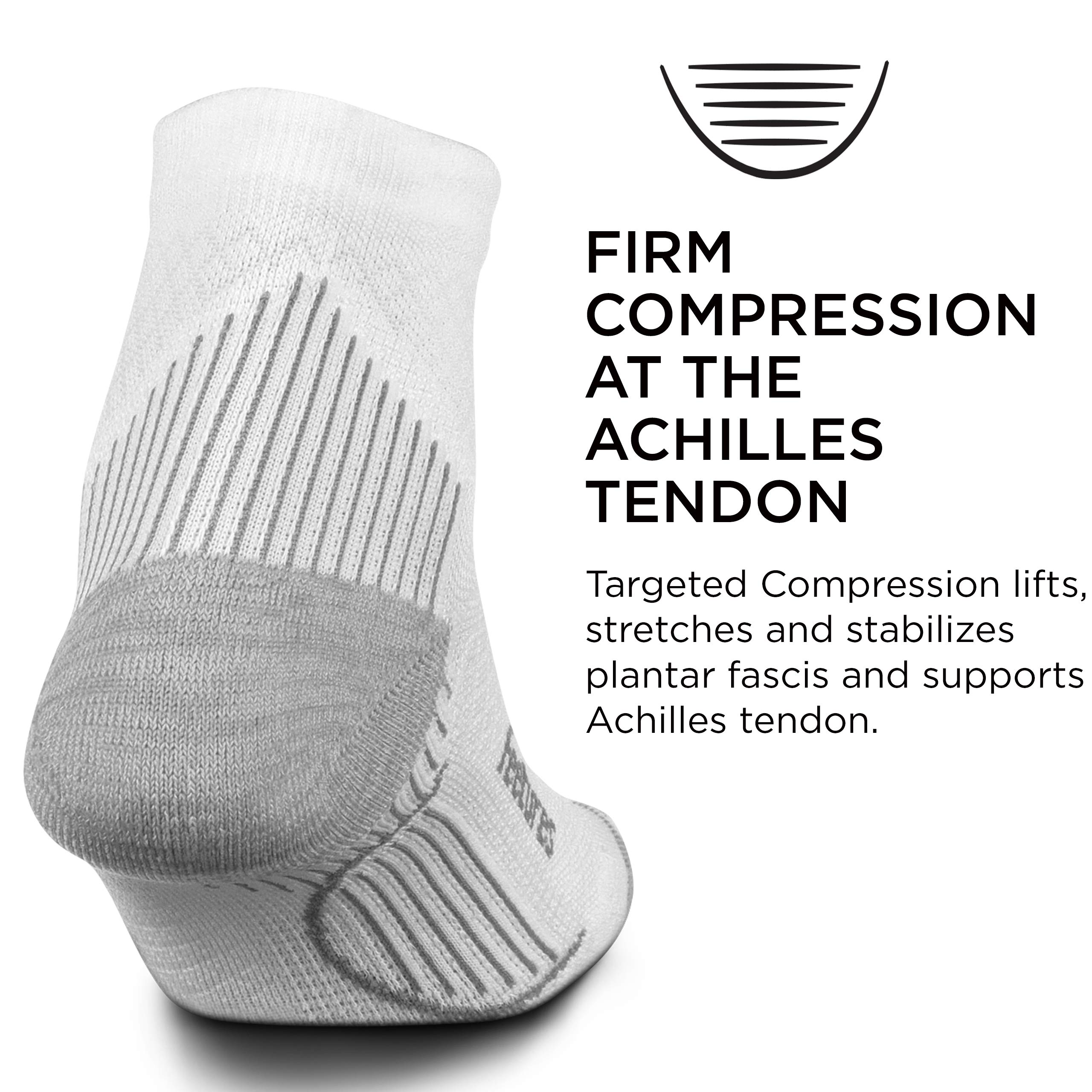 Foto 4 pulgar | Cojín Ligero Sock Feetures Para Aliviar La Fascitis Plantar, Color Blanco, Talla L - Venta Internacional.