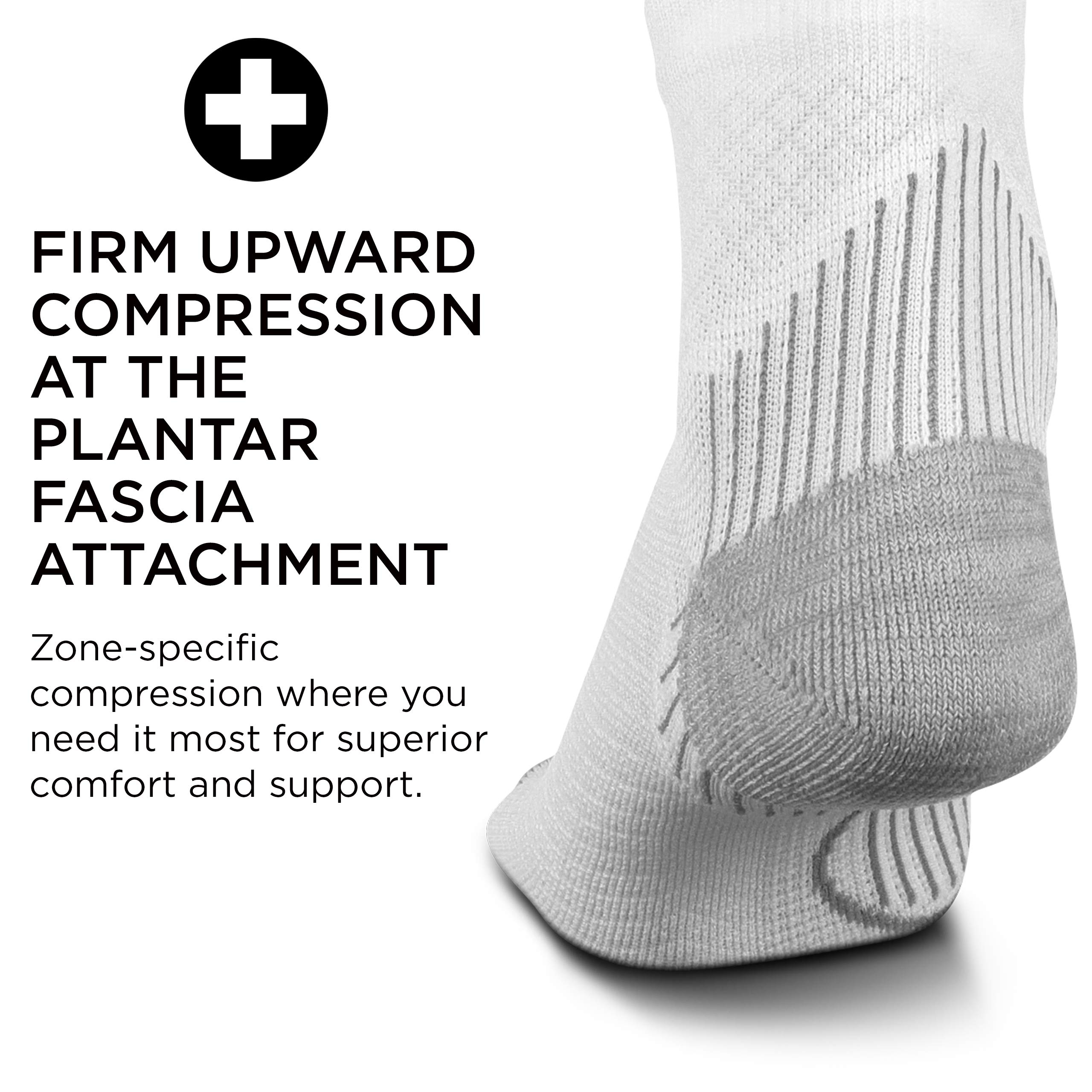 Foto 5 pulgar | Cojín Ligero Sock Feetures Para Aliviar La Fascitis Plantar, Color Blanco, Talla L - Venta Internacional.