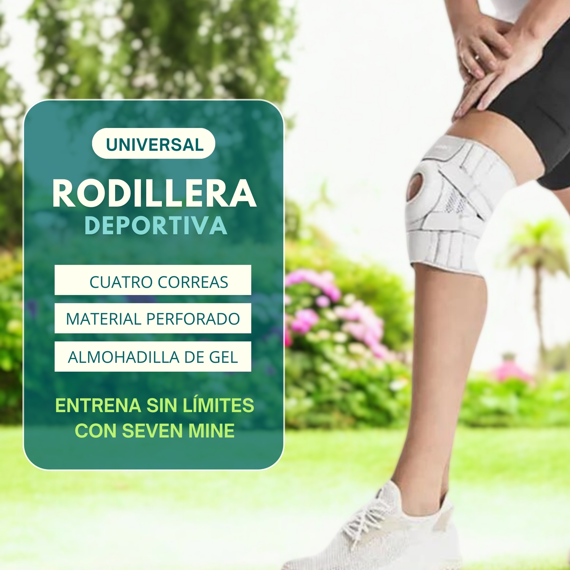 Foto 3 pulgar | Rodillera Deportiva Universal (1 Pza, Mod 7610) | Resortes De Goma Para Una Estabilidad Superior De La Rodilla (claro)