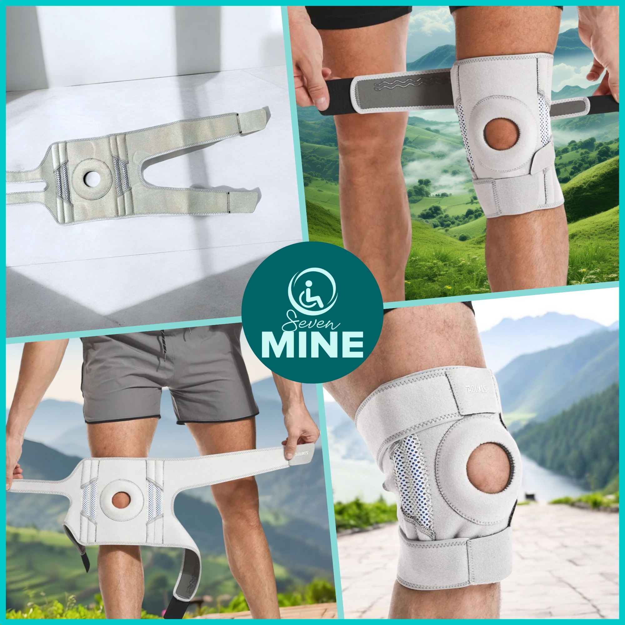 Foto 5 | Rodillera Deportiva Universal (1 Pza, Mod 7610) | Resortes De Goma Para Una Estabilidad Superior De La Rodilla (claro)