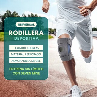 Foto 2 | Rodillera Deportiva Universal Resortes De Goma Para Una Estabilidad Superior De La Rodilla (gris)