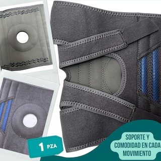 Foto 3 | Rodillera Deportiva Universal Resortes De Goma Para Una Estabilidad Superior De La Rodilla (gris)