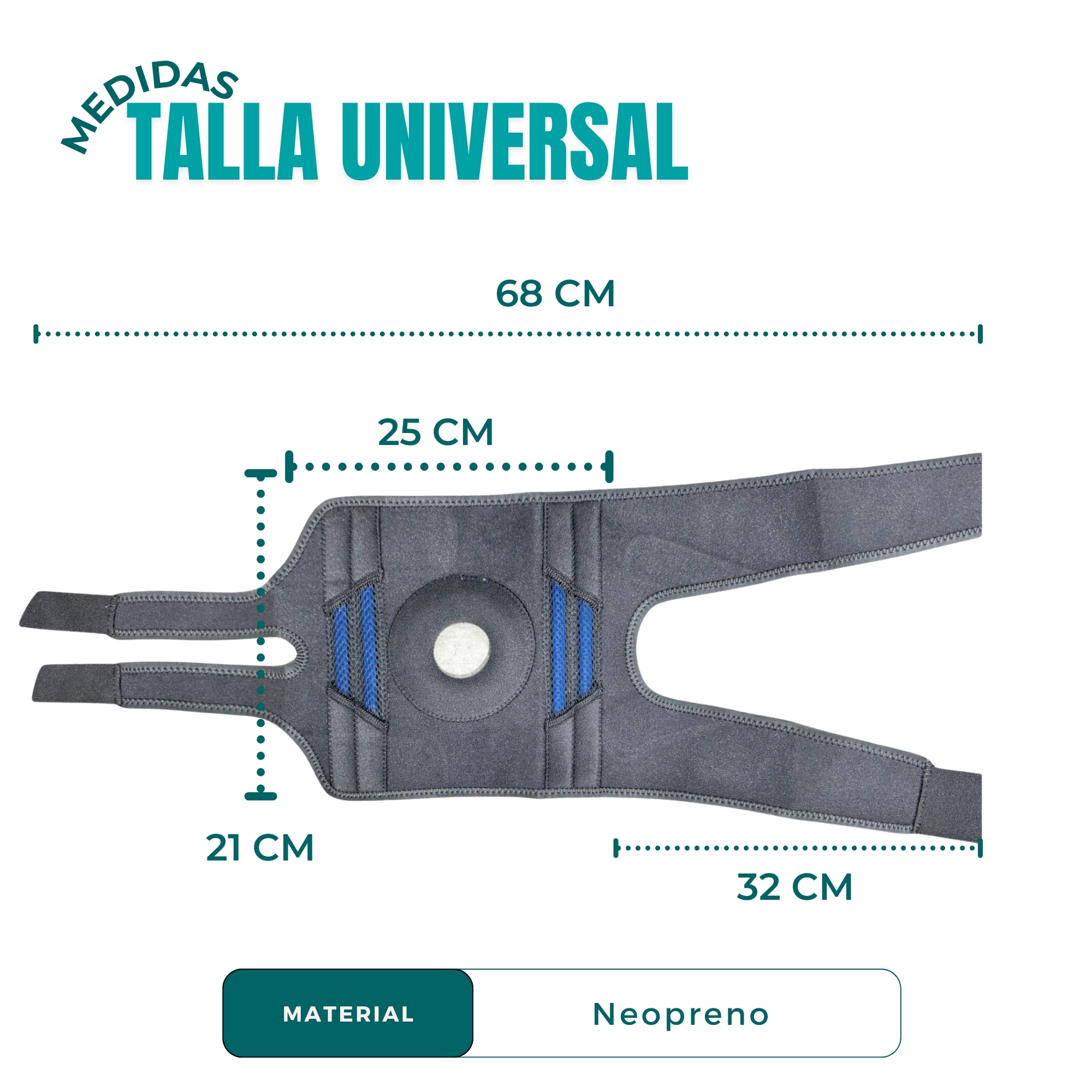 Foto 5 pulgar | Rodillera Deportiva Universal Resortes De Goma Para Una Estabilidad Superior De La Rodilla (gris)
