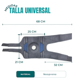 Foto 4 | Rodillera Deportiva Universal Resortes De Goma Para Una Estabilidad Superior De La Rodilla (gris)