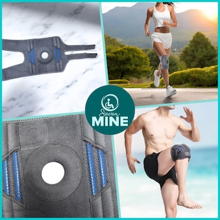 Foto 5 | Rodillera Deportiva Universal Resortes De Goma Para Una Estabilidad Superior De La Rodilla (gris)
