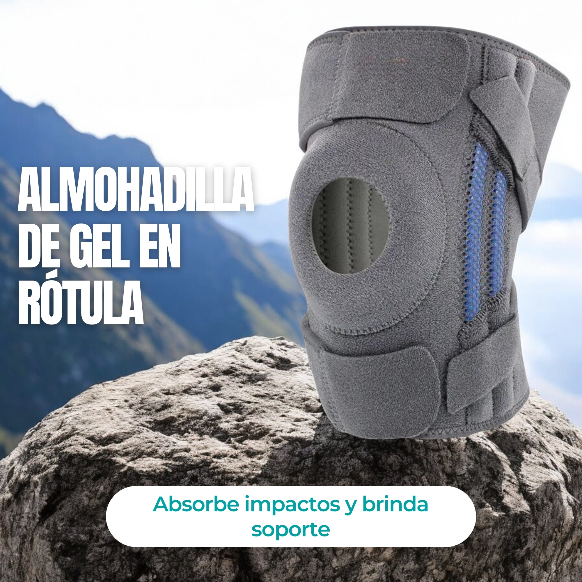 Foto 9 pulgar | Rodillera Deportiva Universal Resortes De Goma Para Una Estabilidad Superior De La Rodilla (gris)