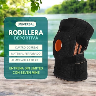 Foto 2 | Rodillera Deportiva Universal Resortes De Goma Para Una Estabilidad Superior De La Rodilla (negro)