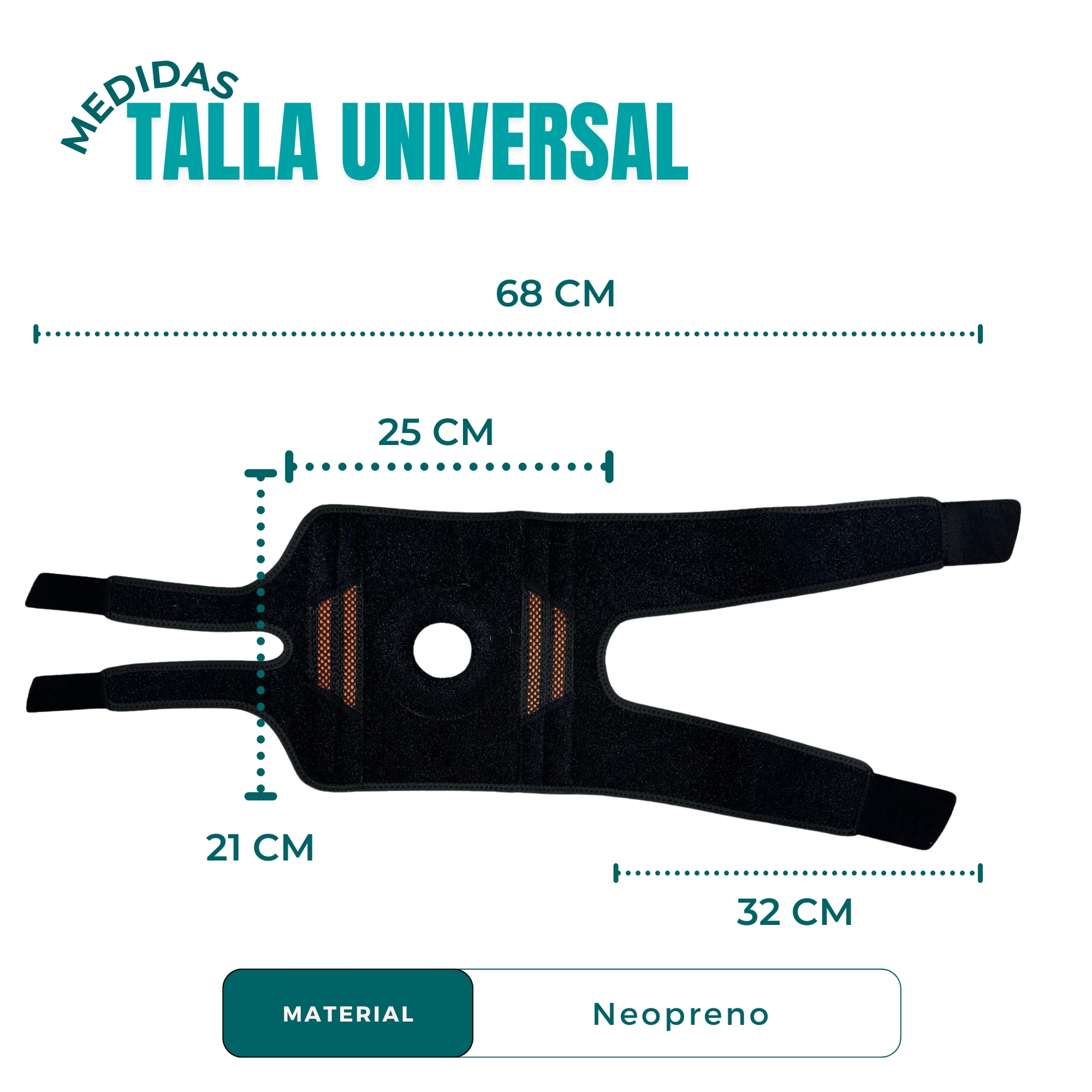 Foto 5 pulgar | Rodillera Deportiva Universal Resortes De Goma Para Una Estabilidad Superior De La Rodilla (negro)