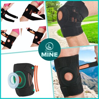 Foto 5 | Rodillera Deportiva Universal Resortes De Goma Para Una Estabilidad Superior De La Rodilla (negro)