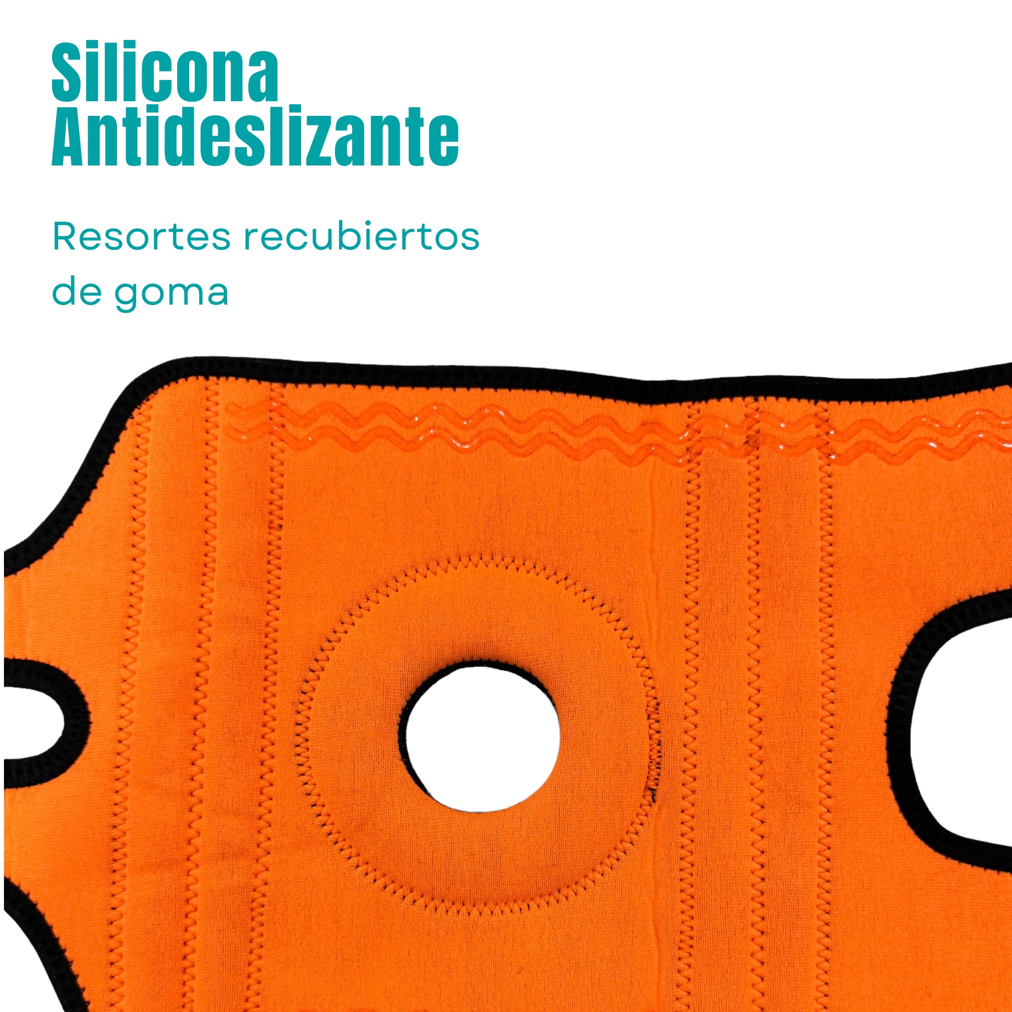 Foto 7 | Rodillera Deportiva Universal Resortes De Goma Para Una Estabilidad Superior De La Rodilla (negro)