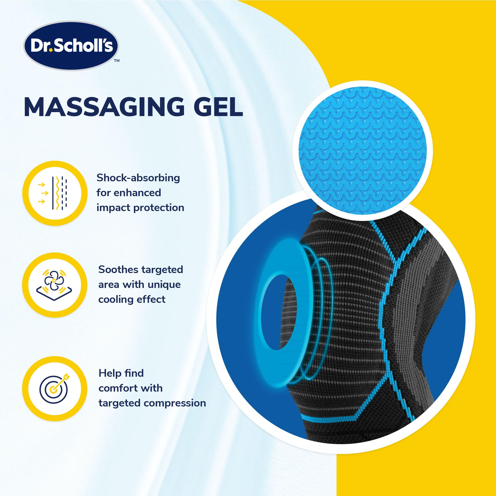 Foto 3 | Rodillera De Compresión Dr. Scholl's Con Gel De Masaje S/m - Venta Internacional.