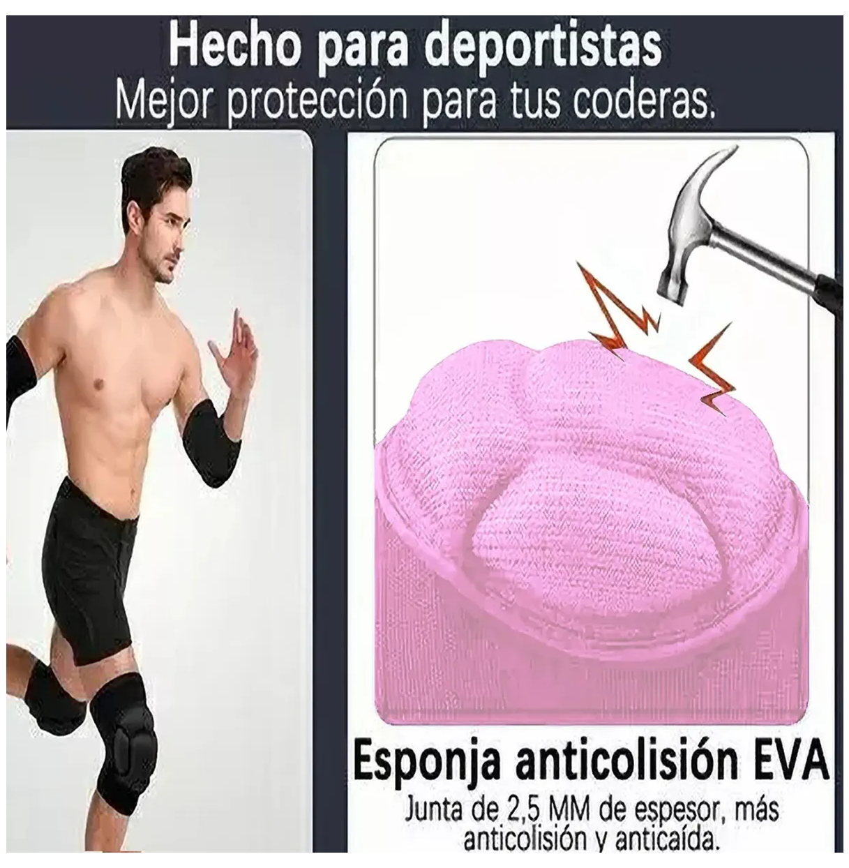 Foto 4 pulgar | Rodilleras Deportivas Para Vóleibol, Baloncesto O Baile Talla M Eo Safe Imports Esi-19822 Rosa