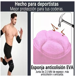 Foto 3 | Rodilleras Deportivas Para Vóleibol, Baloncesto O Baile Talla M Eo Safe Imports Esi-19822 Rosa