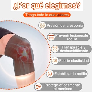 Foto 4 | Rodilleras Belug Deportivas Para Deporte Negro Talla Grande