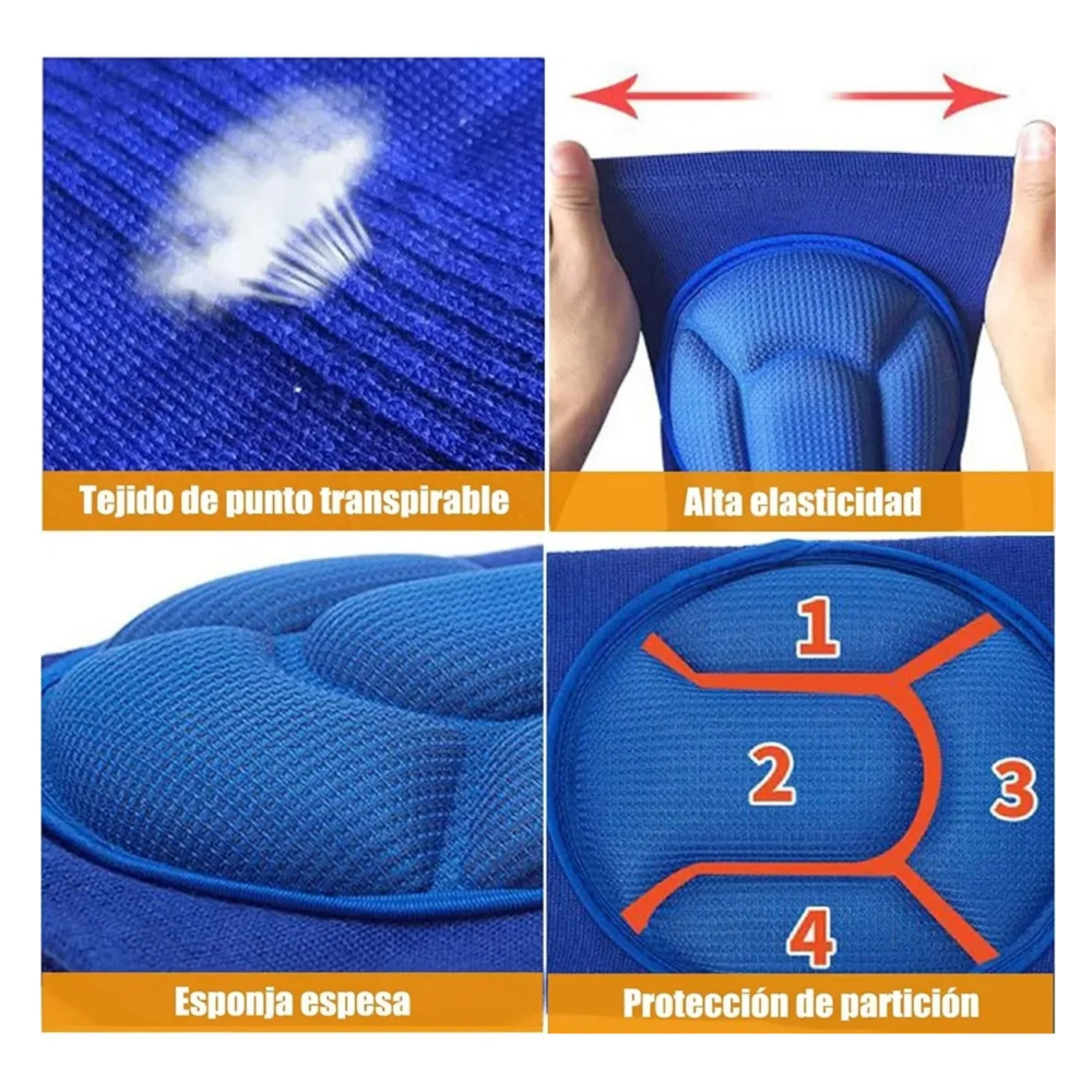 Foto 3 | Rodilleras Deportivas Para Deporte Lab.g, Azul Rey Talla  G Grande