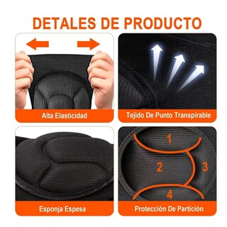 Foto 2 | Rodilleras Deportivas Para Deporte Lab.g Negro Talla Mediano